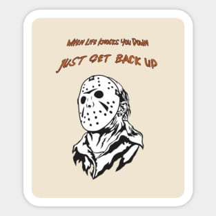 Horror Movie Jason keeps going Sticker